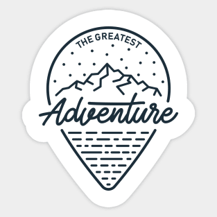 The Greatest Adventure (Black) Sticker